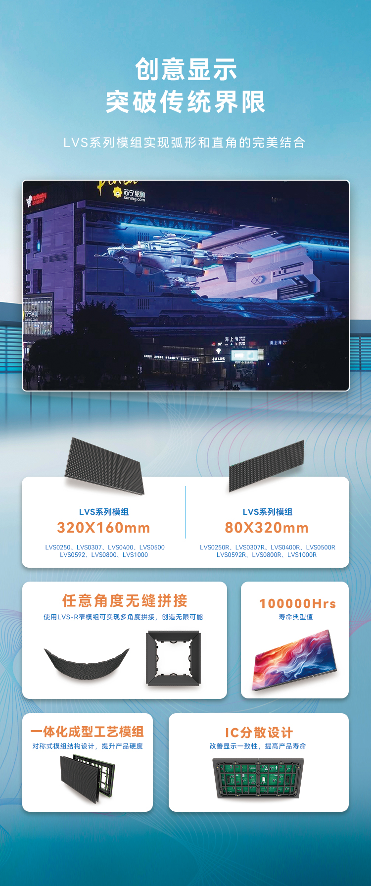 888电子高质量户外全彩显示产品：LVS系列与CV-18L系列