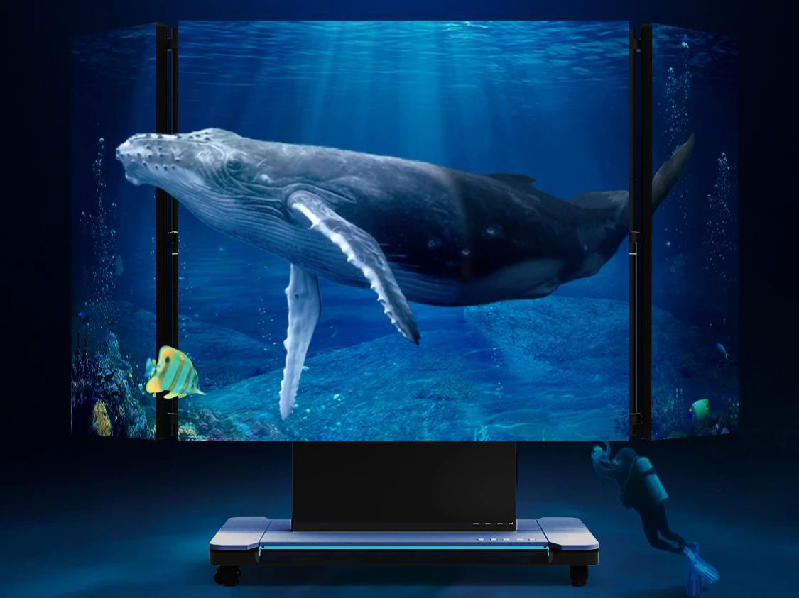 888电子全新一代3D折叠屏首秀北京教育装备展，，，，开启智慧教育多维交互时代